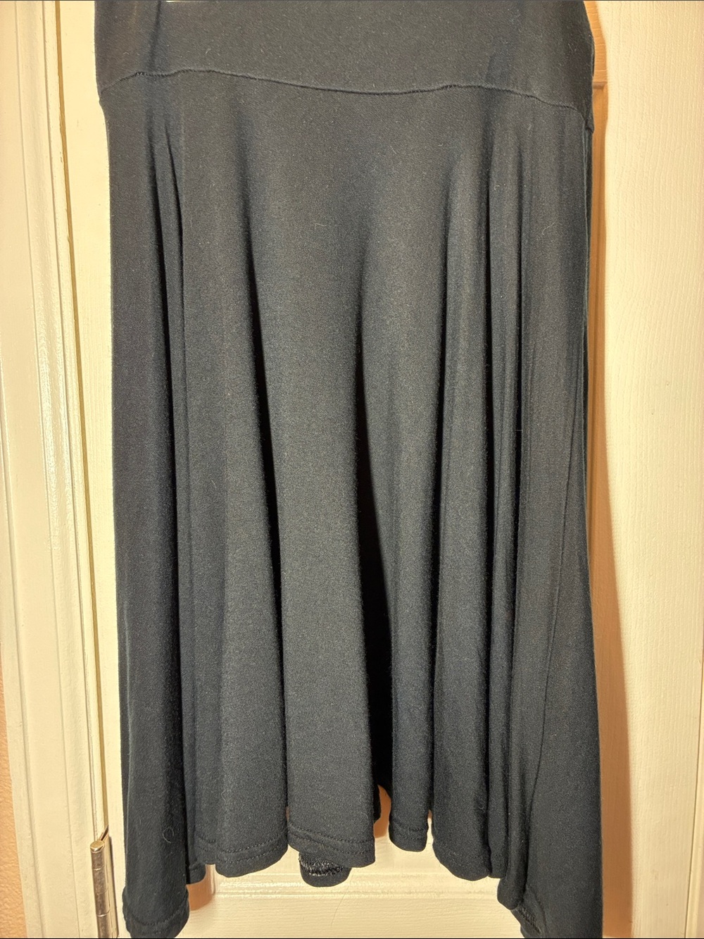 Chaps Black Circle Skirt with Flowing A-Line Hem